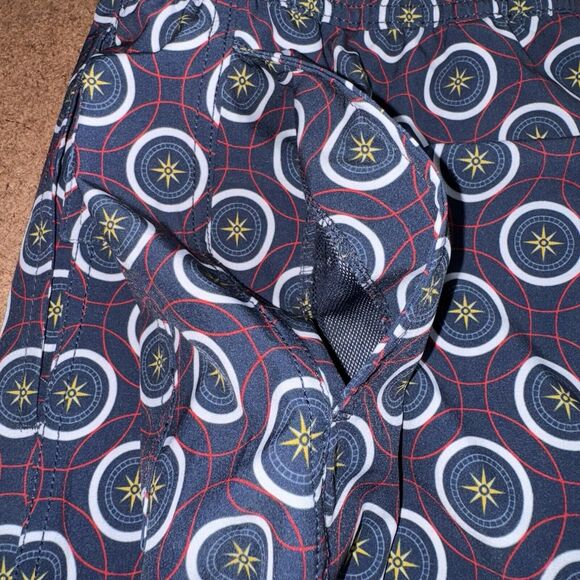 Sperry Swim Trunks Mens M Medium 7” Lined Compass Nautical Drawstring Pocket EUC - Picture 8 of 9